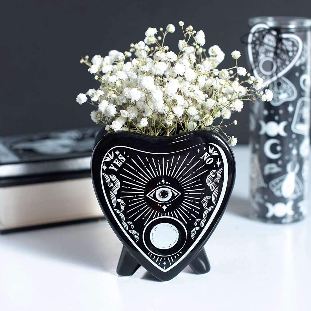 Something Different - Black Planchette Flower Vase - Black/White